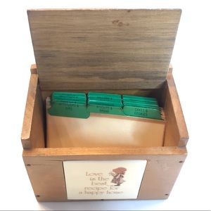 Holly Hobbie Wood Recipe Box